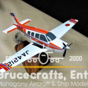 Model of Beechcraft A36 Bonanza with detailed craftsmanship.